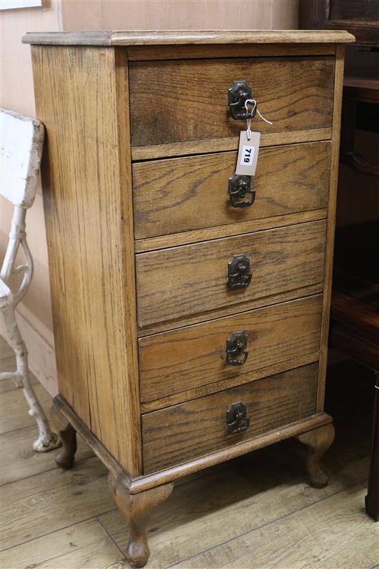 A plain oak chest W.46cm